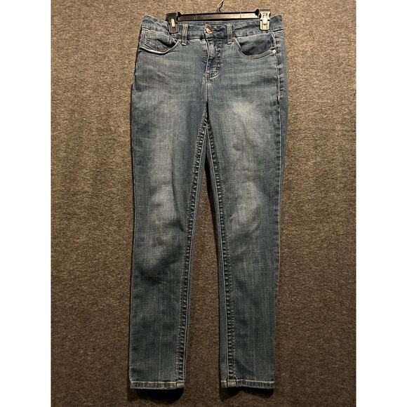 Seven7 Jeans Tummy-less High Rise Skinny Women’s Size 8 Med Blue 30x38 - Picture 1 of 8